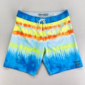 Billabong Boardshorts Mens 34 Platinum X Sundays Riot 18 Neon Surf‎ Stretch